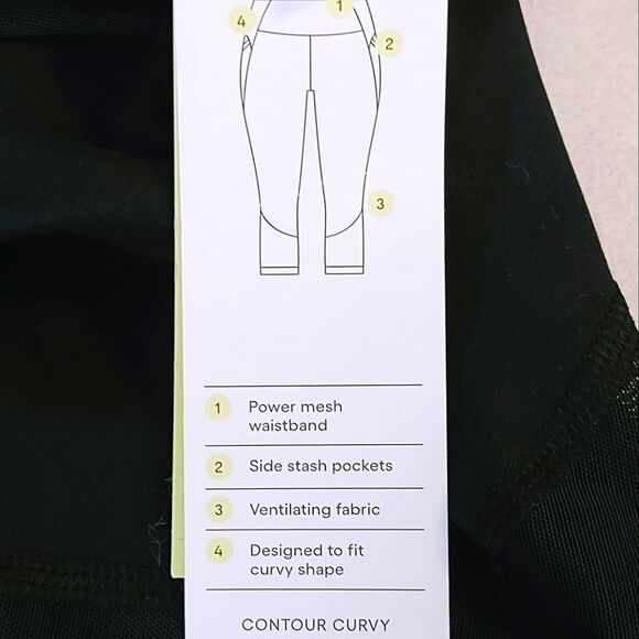 BLACK CONTOUR CURVY ATHLETIC SIDE POCKET CAPRIS SIZE XS - Picture 9 of 11
